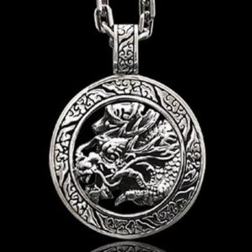 Handmade Sterling Silver Dragon Pendant