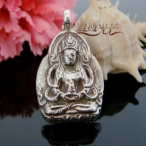Handmade Tibetan Longevity Buddha Amulet Pendant