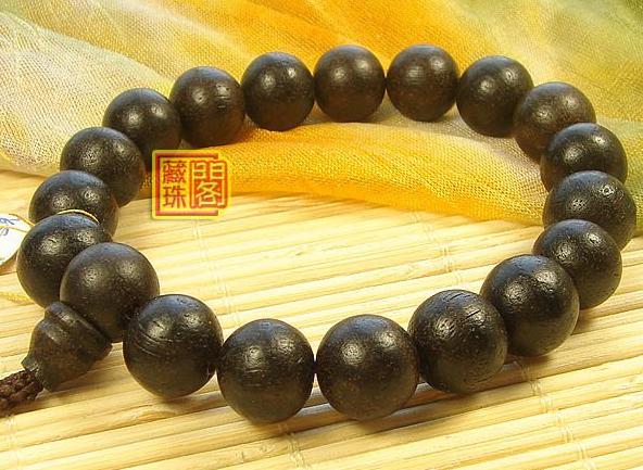 16mm New Yellow Agate Beads Bracelet Buddhism Payer Mala Bangle 