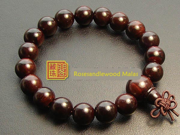 Consecration Tibetan Handmade Wrist Malas Rosesandalwood Prayer Beads Bracelet