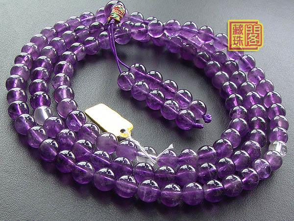 Handmade Amethyst Malas Tibetan Buddhism Prayer Beads