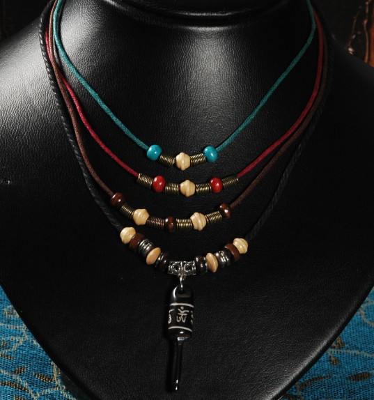 Handmade Beads Prayer Wheel Necklace