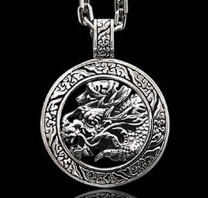 Handmade Sterling Silver Dragon Pendant