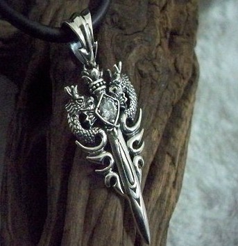 Handmade Sterling Silver Pendant - Dragon Pendant