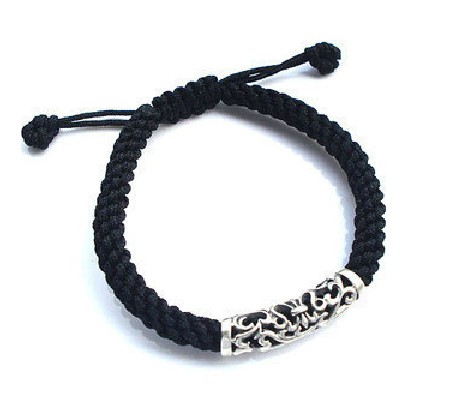 Handmade Tibetan Bracelet Braided Lucky Sterling Bracelet