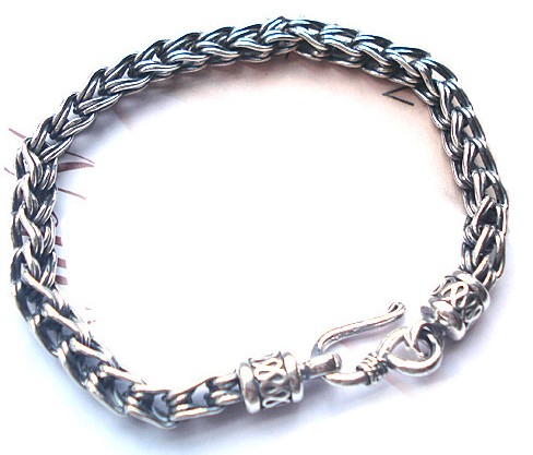 Handmade Tibetan Bracelet Sterling Silver Longevity Bracelet