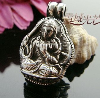 Handmade Tibetan Buddha Gau Box Pendant - Manjusri