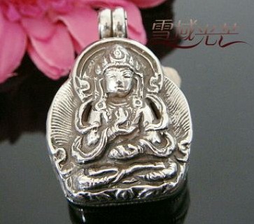 Handmade Tibet Buddha Prayer Box Pendant