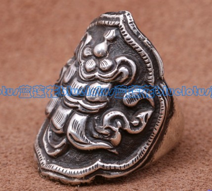 Handmade Tibetan Buddhist Babao Symbol Ring