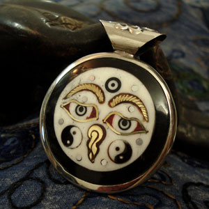 Handmade Tibetan Buddhist Wisdom Eye Pendant