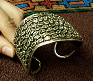 Handmade Tibetan Citrine Bracelet Stirling Silver Bracelet