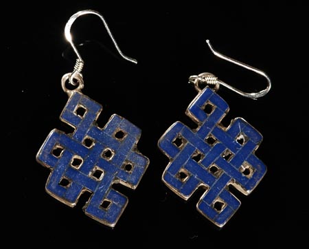 Handmade Tibetan Endless Knot Earrings