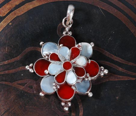 Handmade Tibetan Jewelry Tibetan Flower Pendant