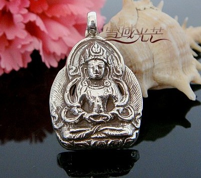 Handmade Tibetan Longevity Buddha Amulet Pendant