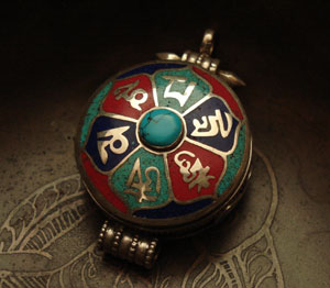 Handmade Tibetan OM Gau Box Pendant