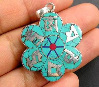 Handmade Tibetan OM Mantra Pendant