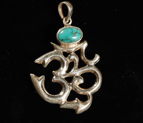 Handmade Tibetan OM Pendant Sterling Silver Pendant