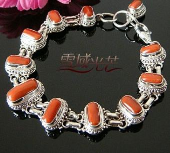 Handmade Tibetan Old Coral Bracelet