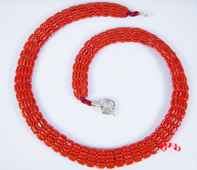 Handmade Tibetan Red Coral Necklace Sterling Silver Coral Necklace