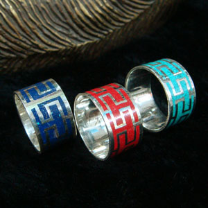 Handmade Tibetan Ring Sterling Silver Ring