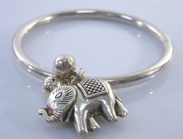 Handmade Tibetan Sterling Elephant Bracelet