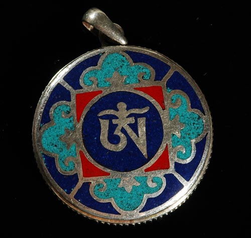 Handmade Tibet Silver OM Mantra Pendant