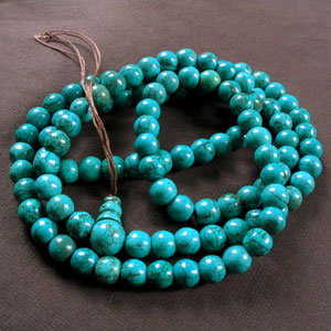 Tibet tibetan turquoise buddhist buddha prayer bead mala bracelet Dzi eye NR