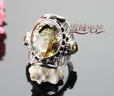 Nepalese Handmade Ring Nepal Citrine Silver Ring