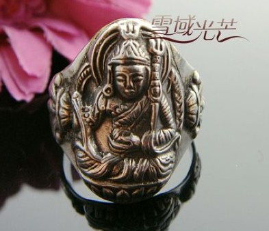 Nepalese Silver Ring Handmade Buddha Ring - Guru Padmasambhava