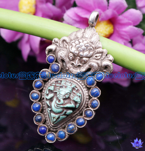 Old Tibetan Handmade Dragon Buddha Pendant