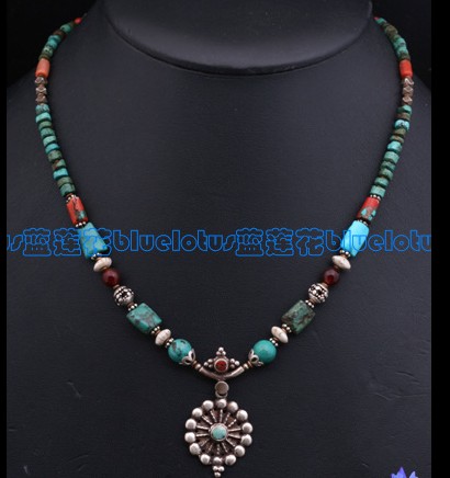 Tibetan Handmade Turquoise Coral Necklace