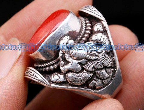 Tibetan Handmade Ring Tibetan Coral Ring