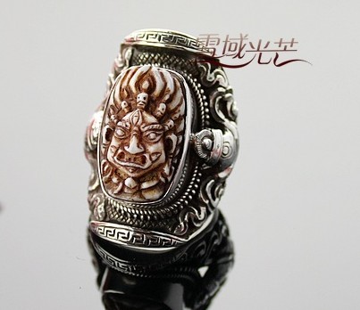 Tibetan Handmade Ring Tibetan Mahakala Buddha Ring