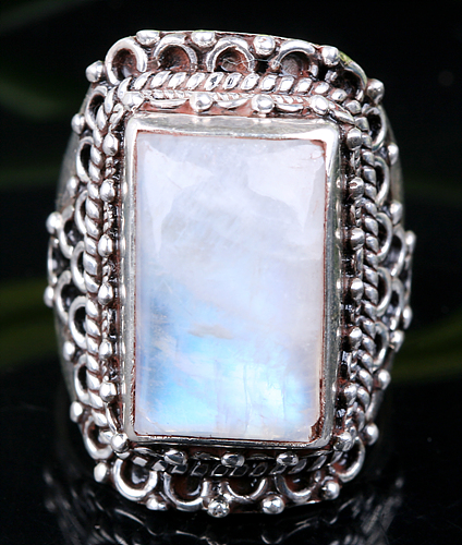 Tibetan Handmade Ring Tibetan Moonstone Ring