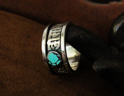 Tibetan Handmade Ring Tibetan Sterling Silver Turquoise Ring