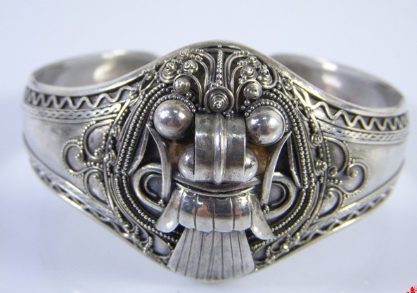 Tibetan Handmade Sterling Bracelet Gulosity Bracelet