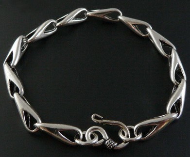 Tibetan Handmade Sterling Silver Longevity Bracelet