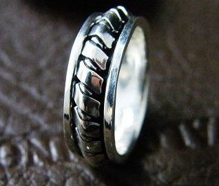 Tibetan Handmade Sterling Silver Spinning Ring