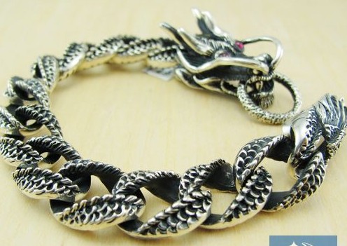 Tibetan Handmade Tibetan Dragon Bracelet for Men