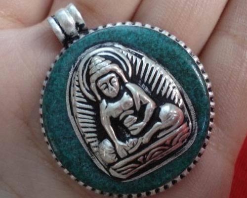 Tibetan Handmade Turquoise Buddha Pendant