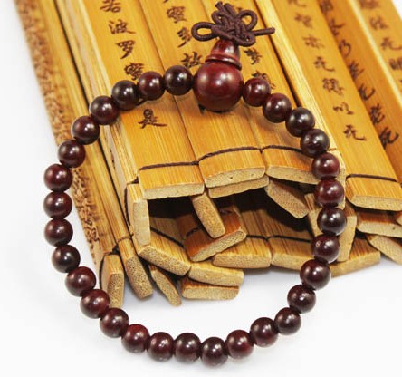 Tibetan Redsandlewood Wrist Malas Buddhist Prayer Beads Bracelet