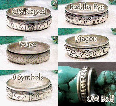 Tibetan Ring Handmade Tibetan Spinning Rings