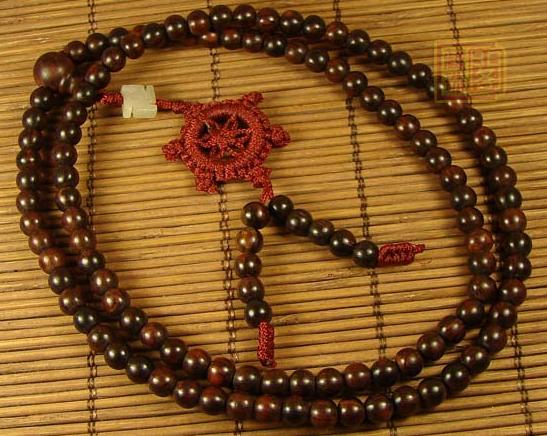 Tibetan Rosewood 10mm Yoga Meditation Prayer Beads Mala Necklace