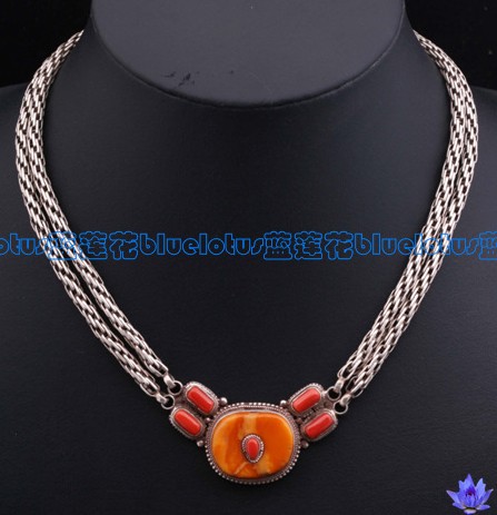 Tibetan Sterling Silver Mila Necklace Handmade Tibetan Necklace