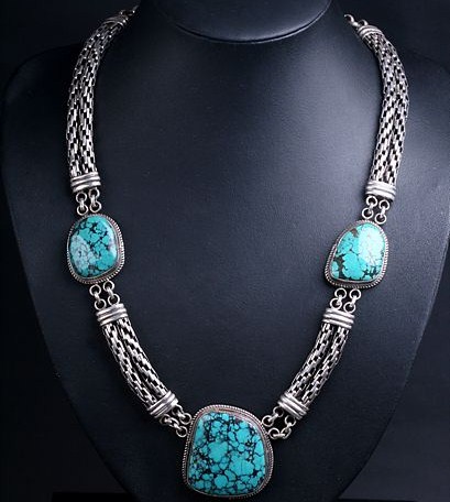 Tibetan Turquoise Necklace Handmade Tibetan Necklace