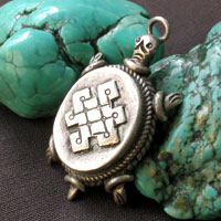 Tibetan Turtle Pendant Tibetan Handmade Stirling Pendant