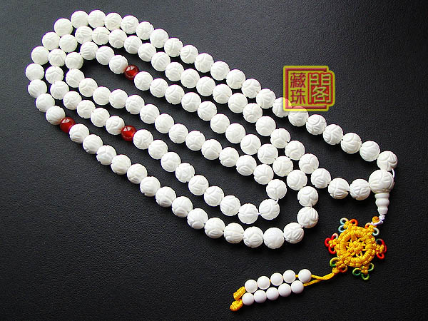 Tridacna Tibetan Lotus Malas Handmade Buddhist Prayer Beads