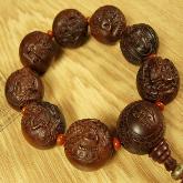 29MM Jujube Buddha Wrist Mala The Eight Guardian Buddha