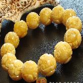 Consecration 15MM Tibetan Mila Dragon Bracelet Buddhist Prayer Beads Bracelet