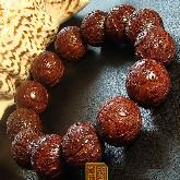 Consecration 18MM Buddhist Sacred Symbol Bracelet Redsandalwood Mala Bracelet - Conch Shell